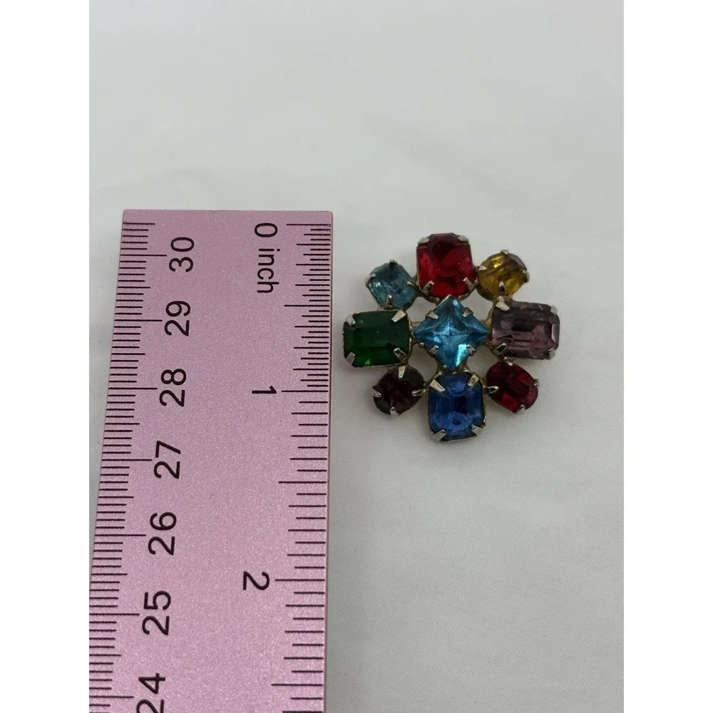Estate Find Multi Colored Brooch‎ Hat Pin Scarf Brooch 1